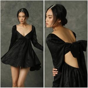 NWT Revolve Sau Lee Black Lena Mini Dress 14